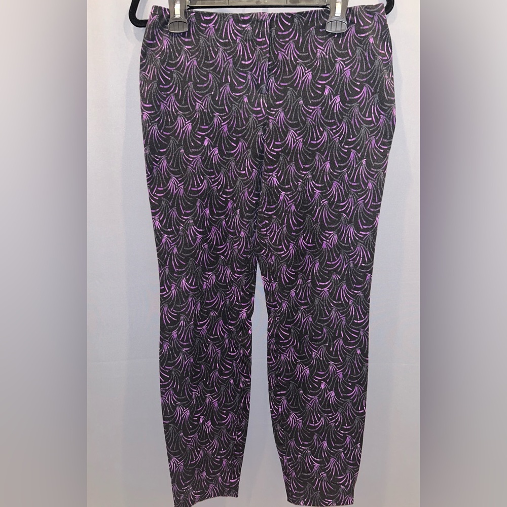 Alfani Black and Purple Patterned Pants